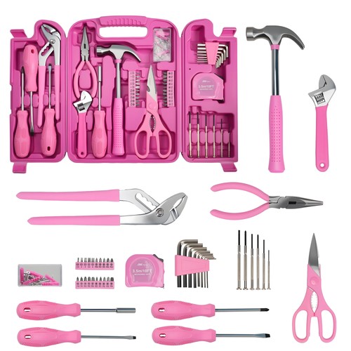 Pink 136 piece small tool - tool, kit