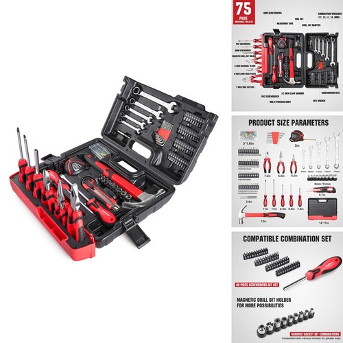 Piece home tool kit - 75-piece,
